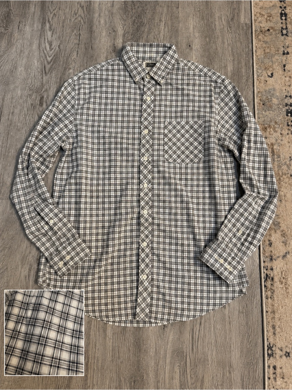 Banana Republic Mens Plaid Long Sleeve Button-Up M 15-15.5 Pocket Fall 2010 EUC